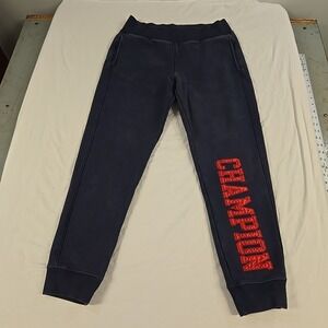Champion Reverse Weave Joggers Sweatpants Navy Blue Size Medium Embroidered